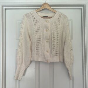 Wild Fable Cream Cropped Cardigan